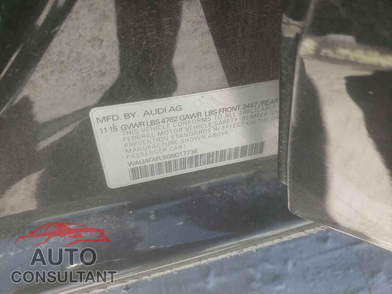 AUDI ALL OTHER 2016 - WAUAFAFL5GN017736