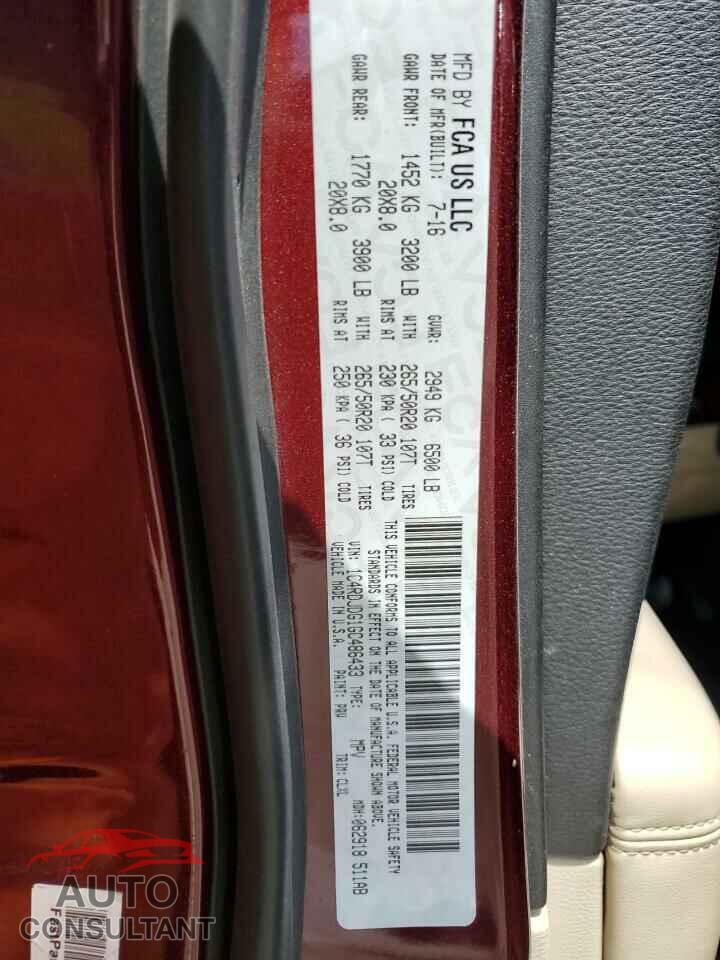 DODGE DURANGO 2016 - 1C4RDJDG1GC486433