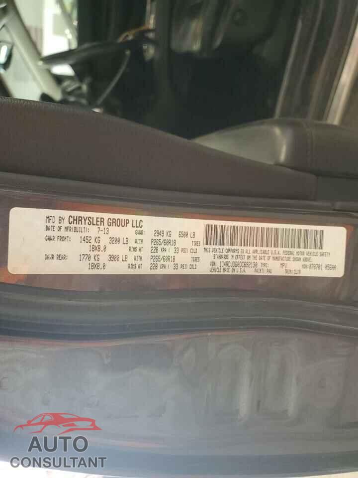 DODGE DURANGO 2013 - 1C4RDJDG0DC692130
