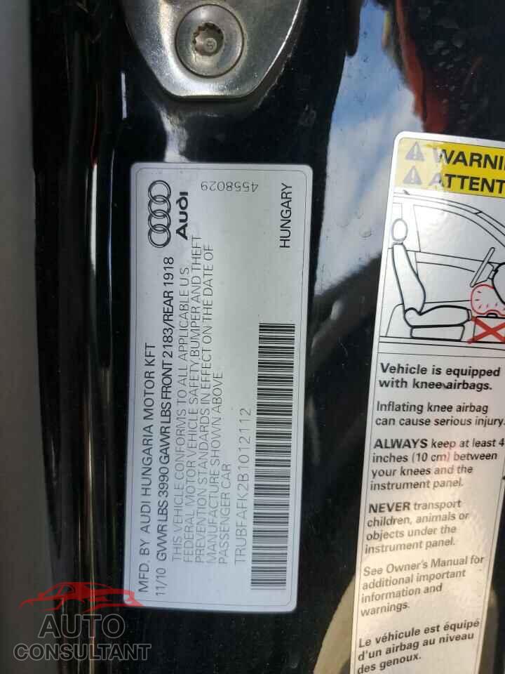 AUDI TT 2011 - TRUBFAFK2B1012112