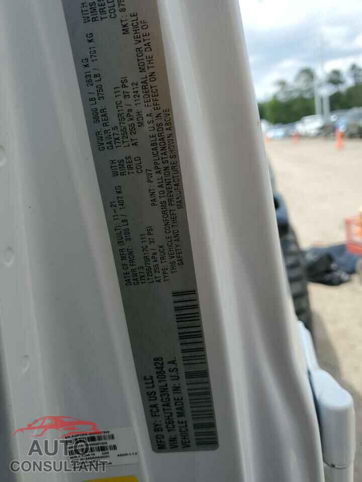 JEEP GLADIATOR 2022 - 1C6HJTAG3NL108428