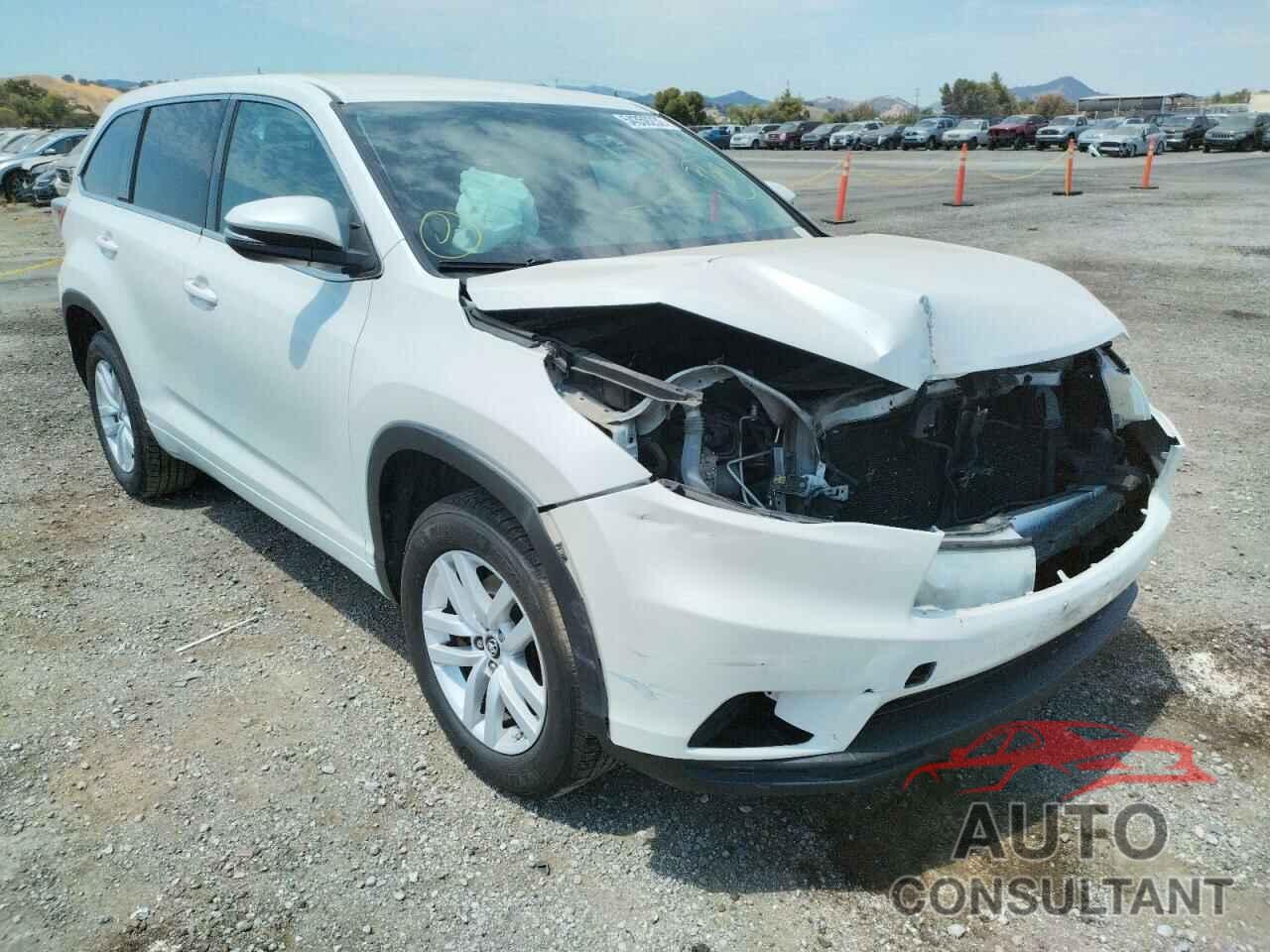 TOYOTA HIGHLANDER 2016 - 5TDZARFH2GS022210