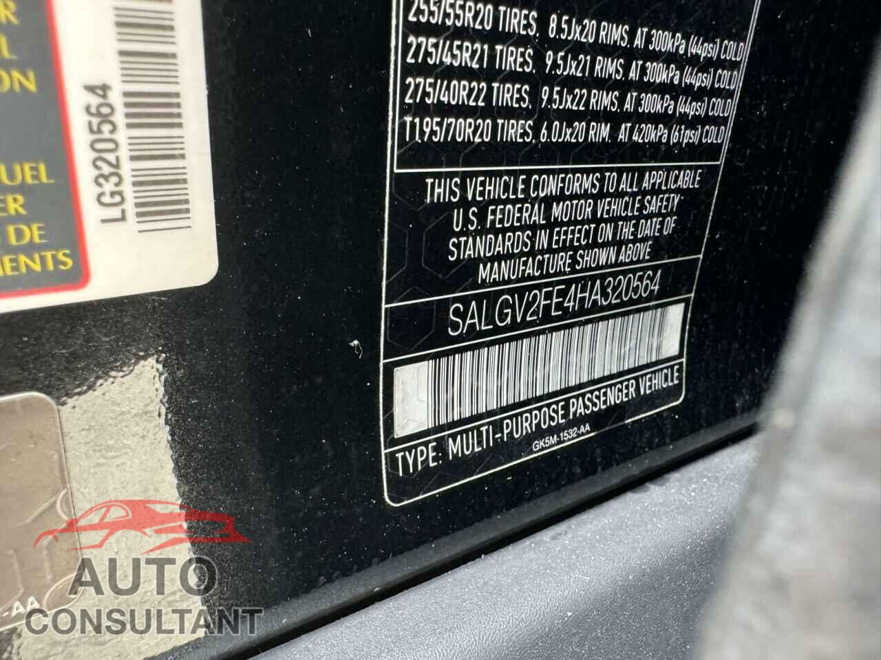 LAND ROVER RANGEROVER 2017 - SALGV2FE4HA320564
