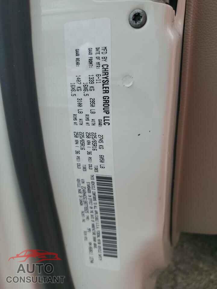 DODGE CARAVAN 2011 - 2D4RN4DG1BR778925