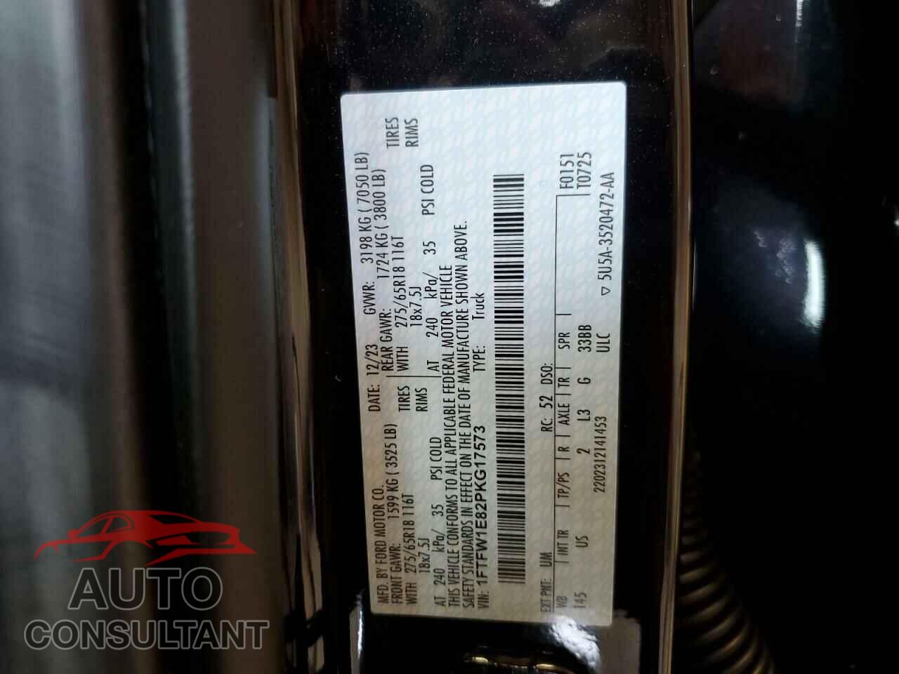FORD F-150 2023 - 1FTFW1E82PKG17573