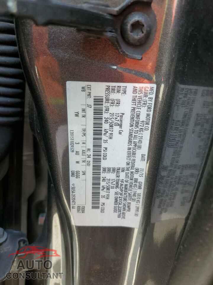 FORD FOCUS 2016 - 1FADP3F2XGL228769