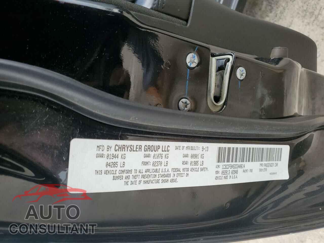 DODGE DART 2013 - 1C3CDFBA5DD340614