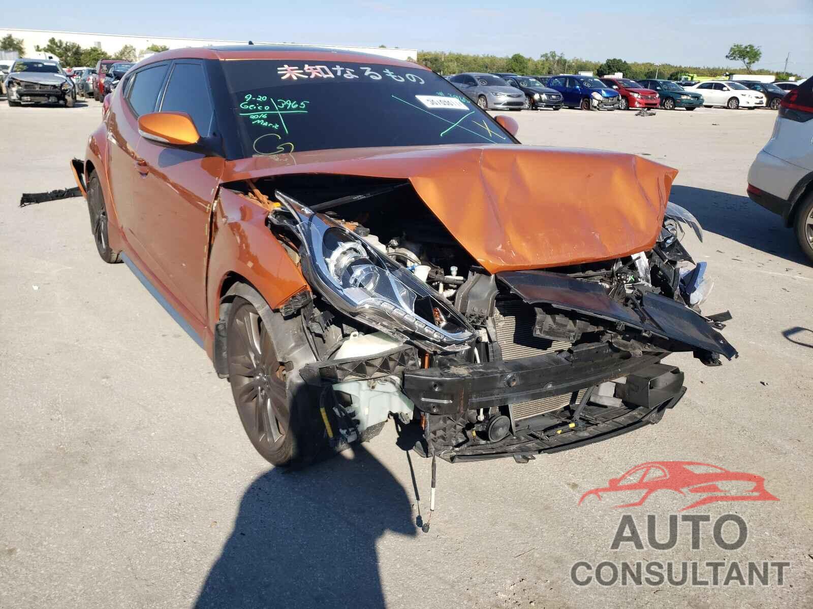 HYUNDAI VELOSTER 2016 - KMHTC6AE6GU266378