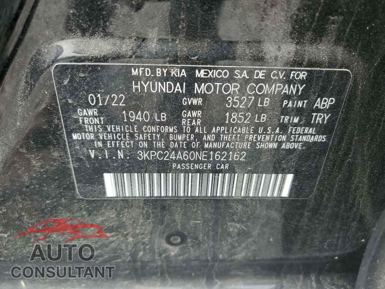 HYUNDAI ACCENT 2022 - 3KPC24A60NE162162