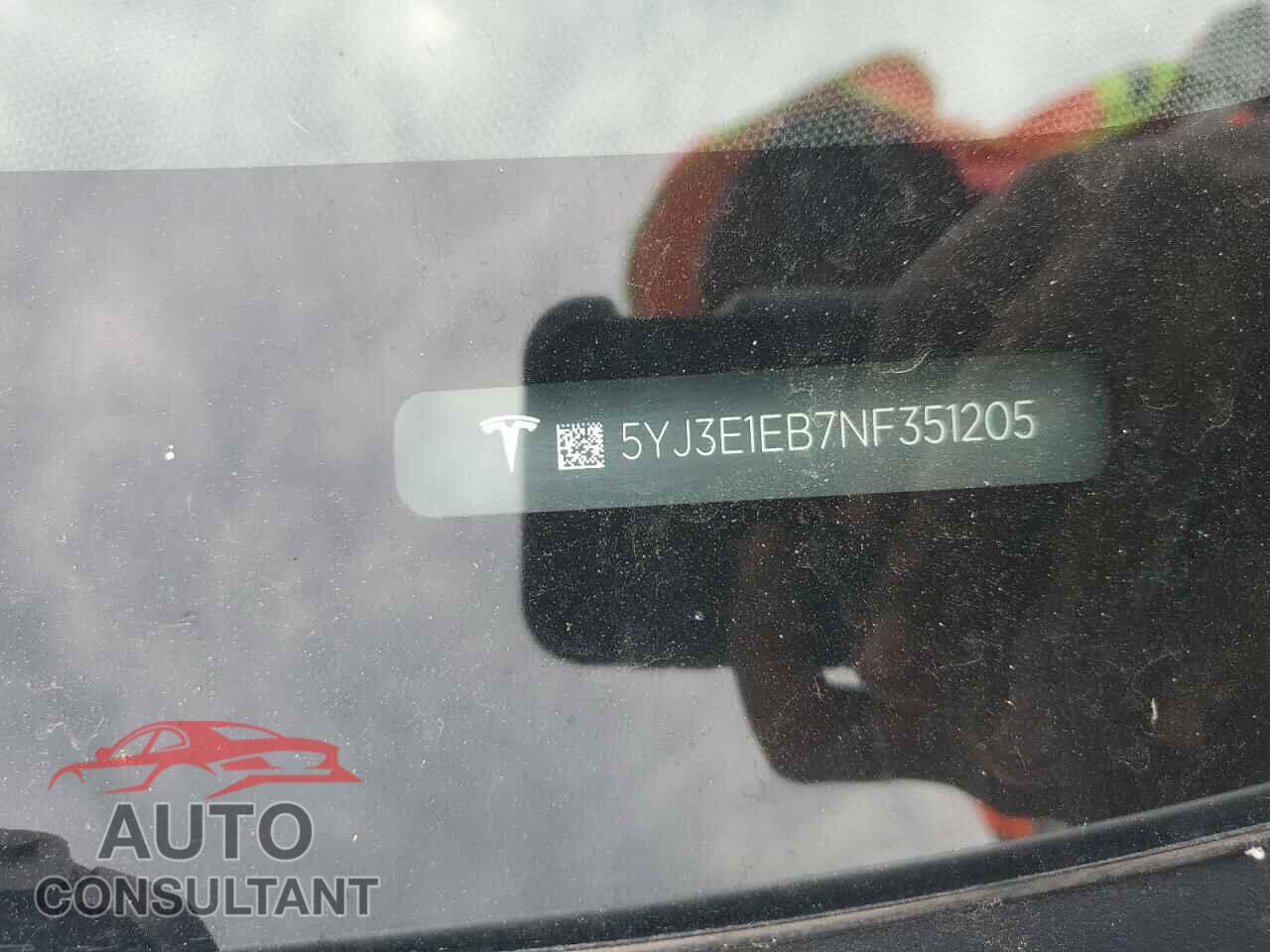 TESLA MODEL 3 2022 - 5YJ3E1EB7NF351205