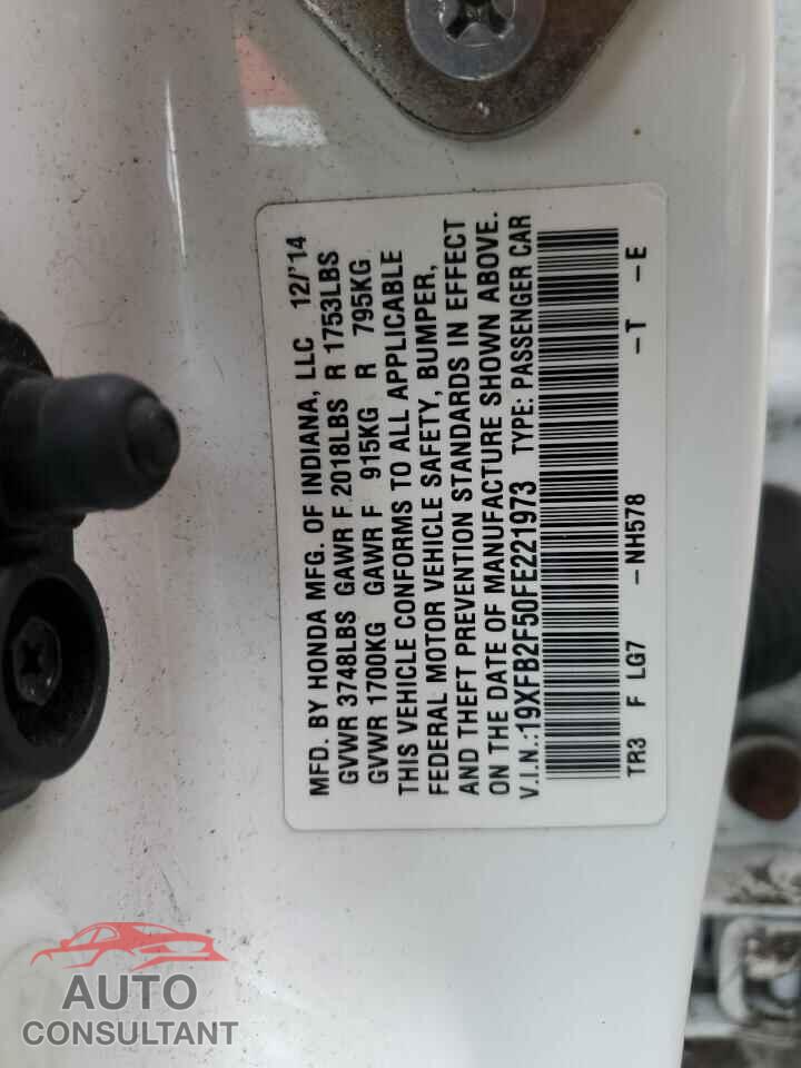 HONDA CIVIC 2015 - 19XFB2F50FE221973