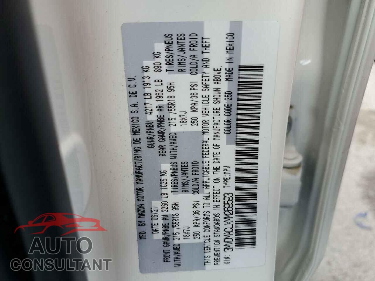 MAZDA CX30 2021 - 3MVDMACLXMM269593