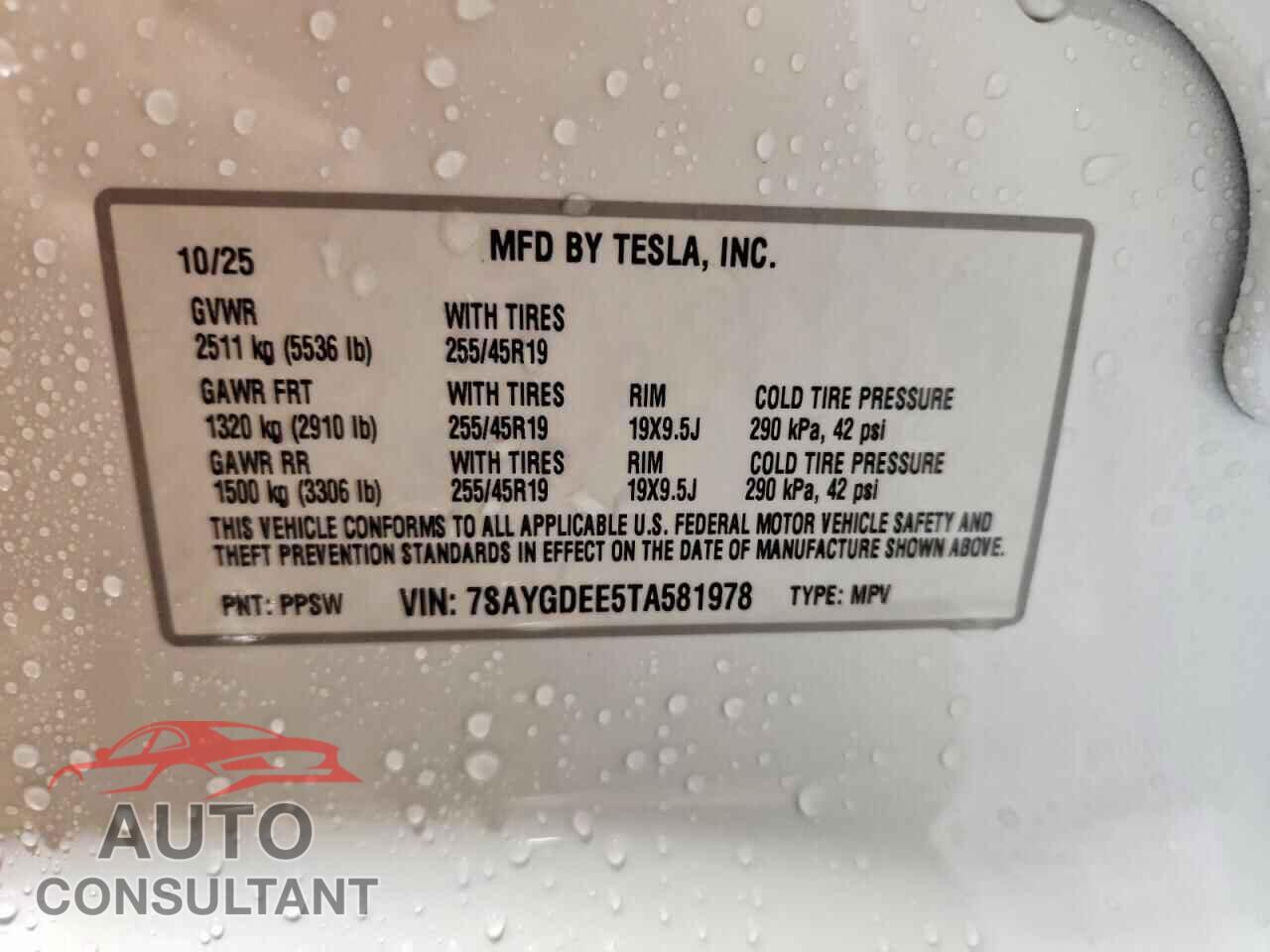 TESLA MODEL Y 2026 - 7SAYGDEE5TA581978
