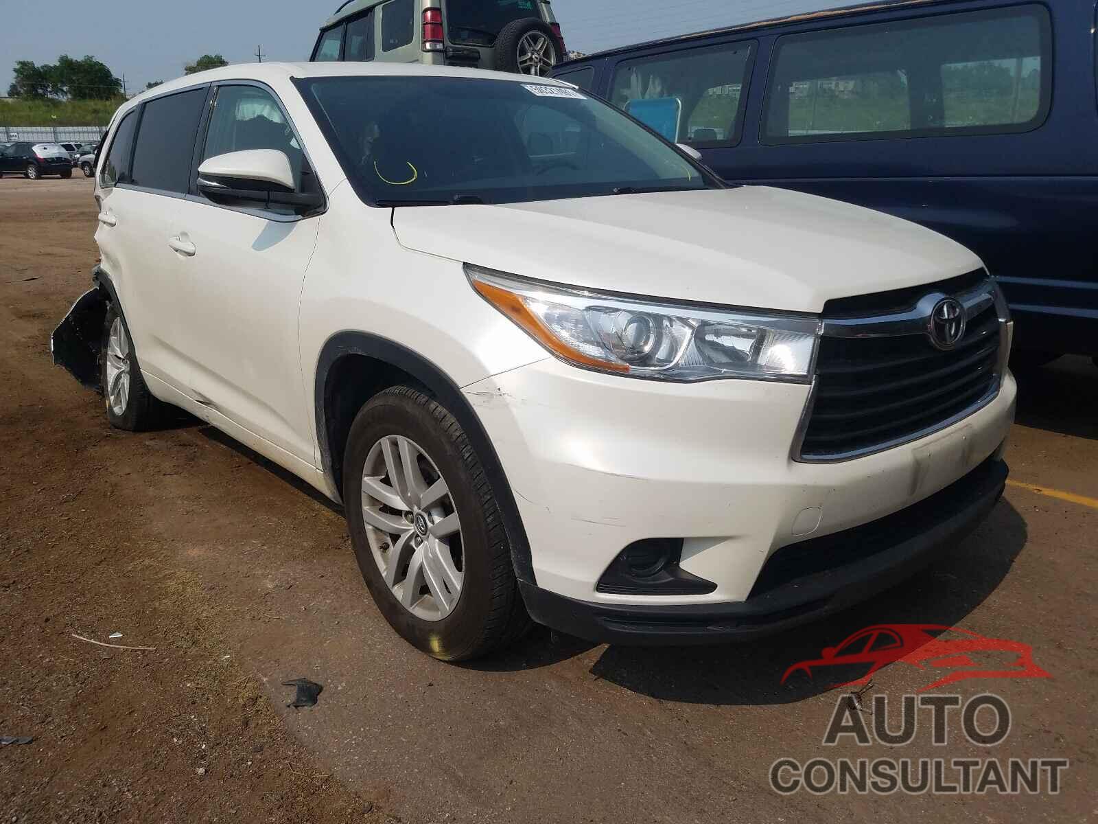 TOYOTA HIGHLANDER 2016 - 5TDZKRFH5GS174768