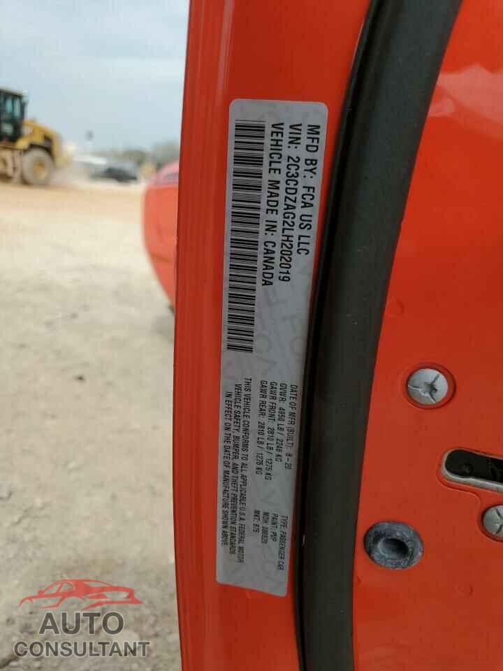 DODGE CHALLENGER 2020 - 2C3CDZAG2LH202019