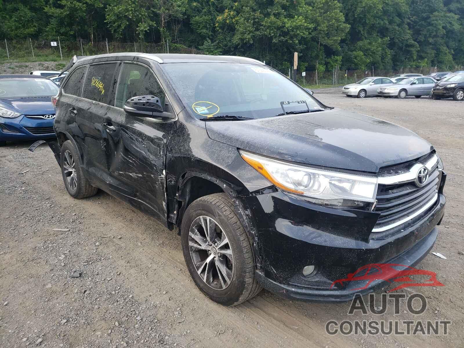 TOYOTA HIGHLANDER 2016 - 5TDJKRFH7GS253159