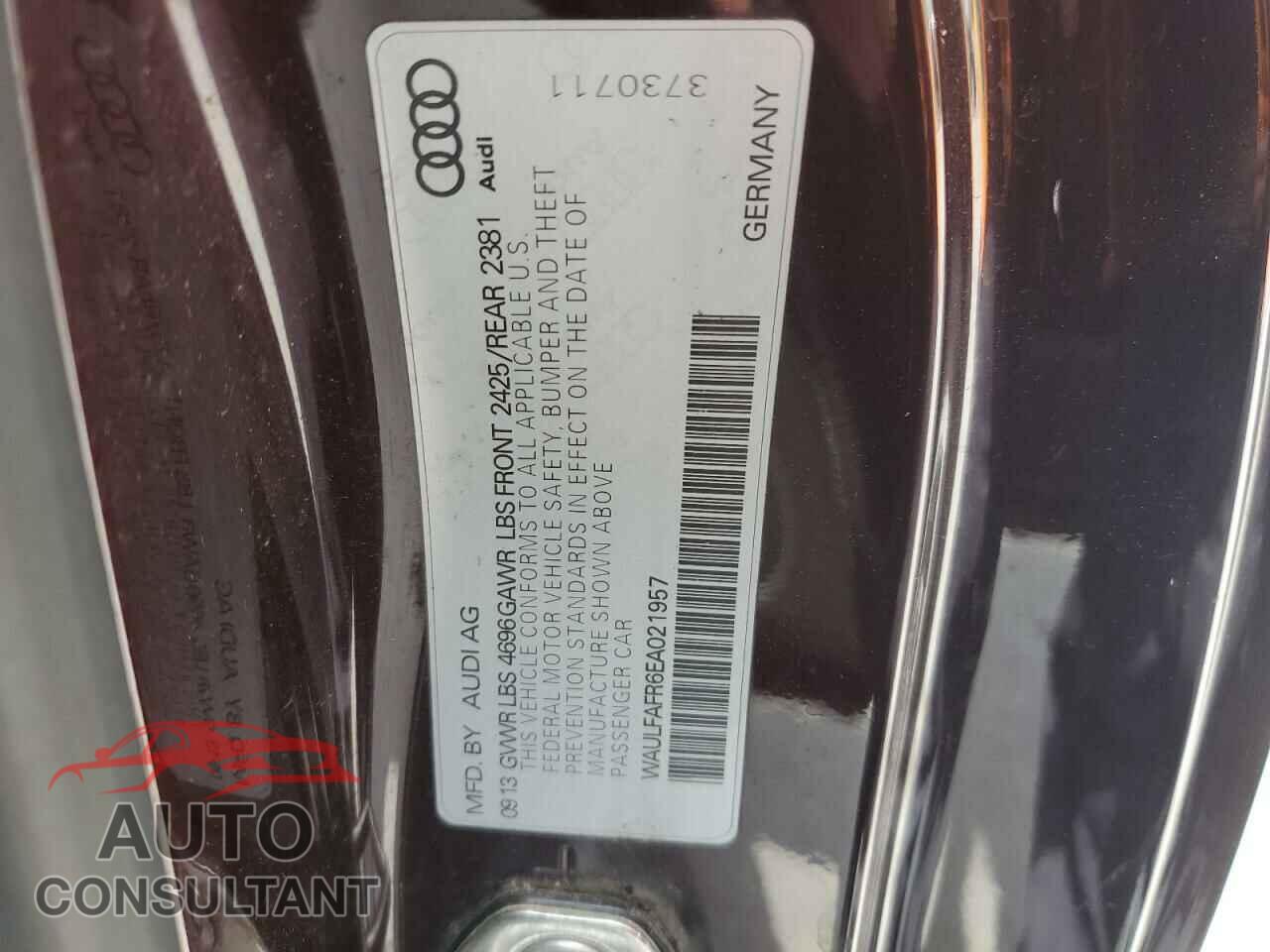 AUDI A5 2014 - WAULFAFR6EA021957