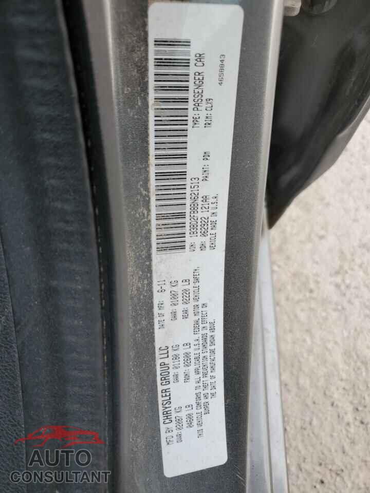 DODGE AVENGER 2011 - 1B3BD2FB8BN621513
