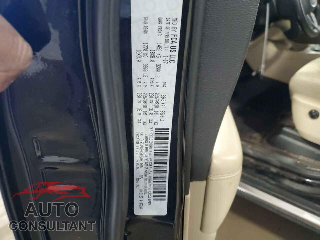 DODGE DURANGO 2017 - 1C4RDJAG6HC780707