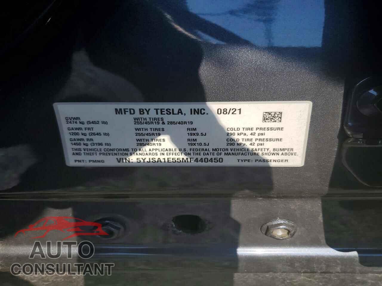 TESLA MODEL S 2021 - 5YJSA1E55MF440450
