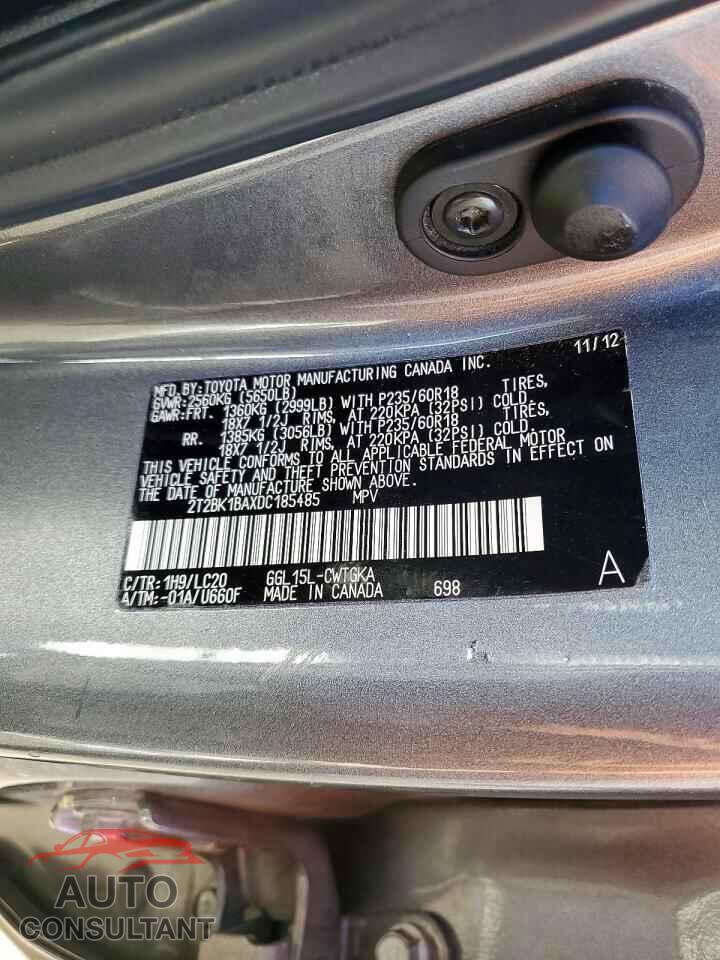 LEXUS RX350 2013 - 2T2BK1BAXDC185485