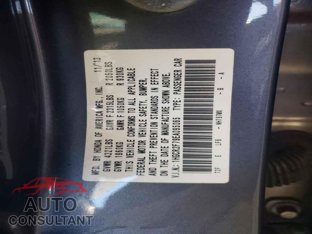 HONDA ACCORD 2014 - 1HGCR2F79EA095065