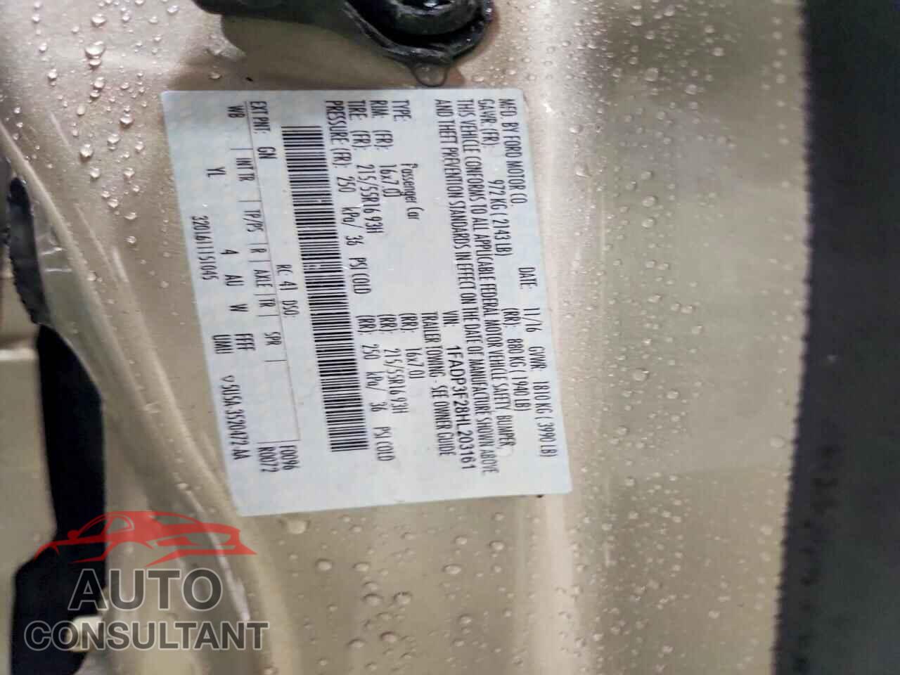 FORD FOCUS 2017 - 1FADP3F28HL203161