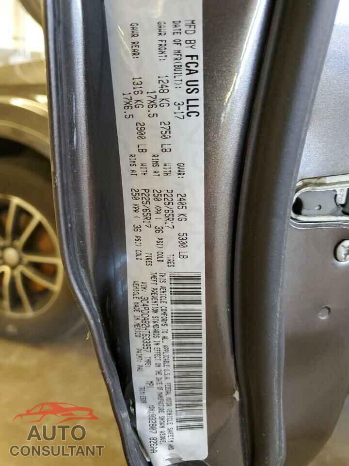 DODGE JOURNEY 2017 - 3C4PDCAB2HT633957