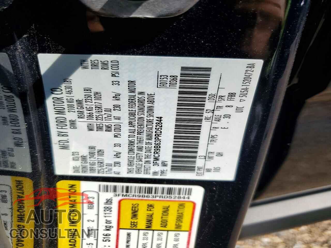 FORD BRONCO 2023 - 3FMCR9B63PRD52844