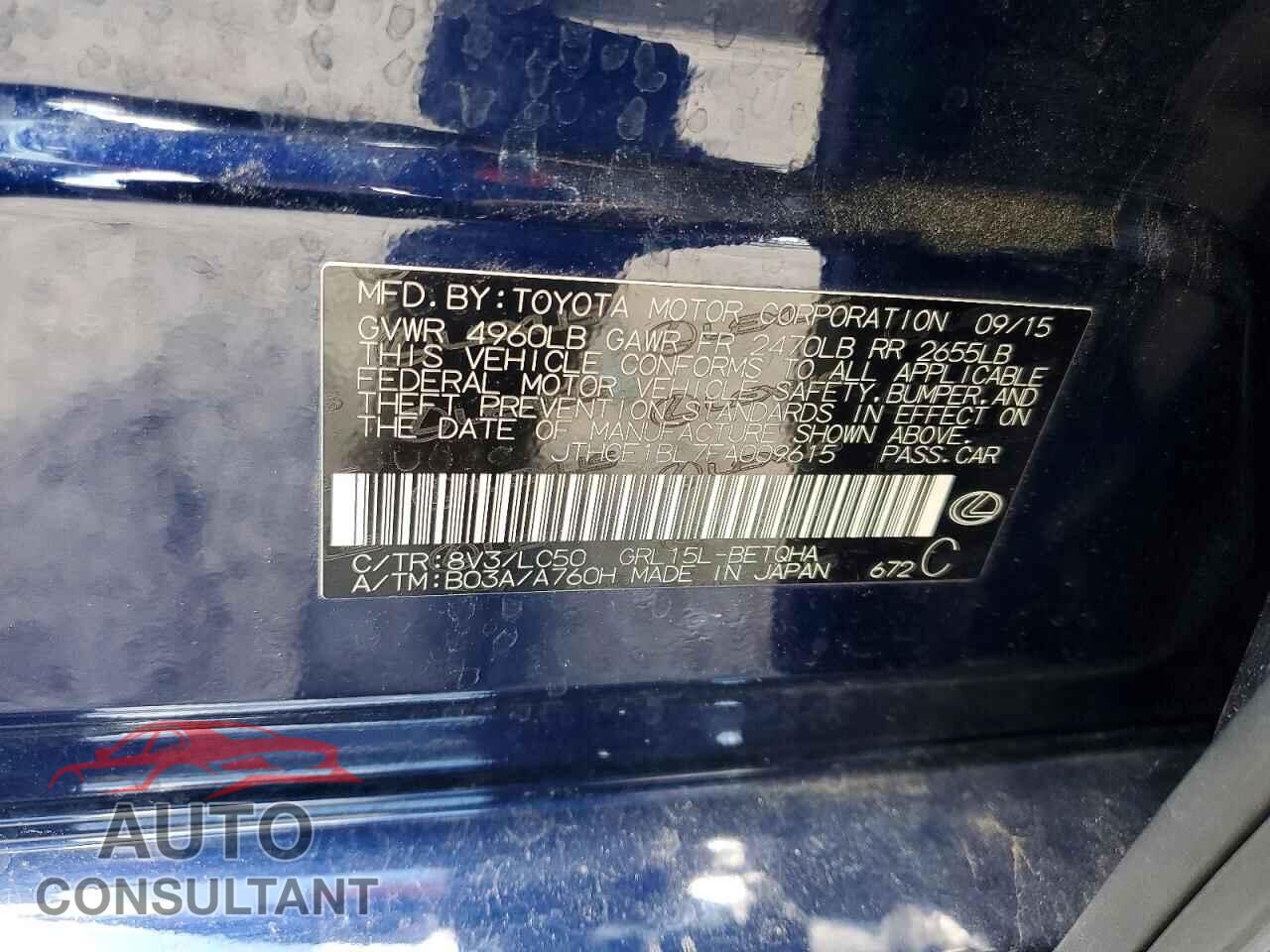 LEXUS GS350 2015 - JTHCE1BL7FA009615