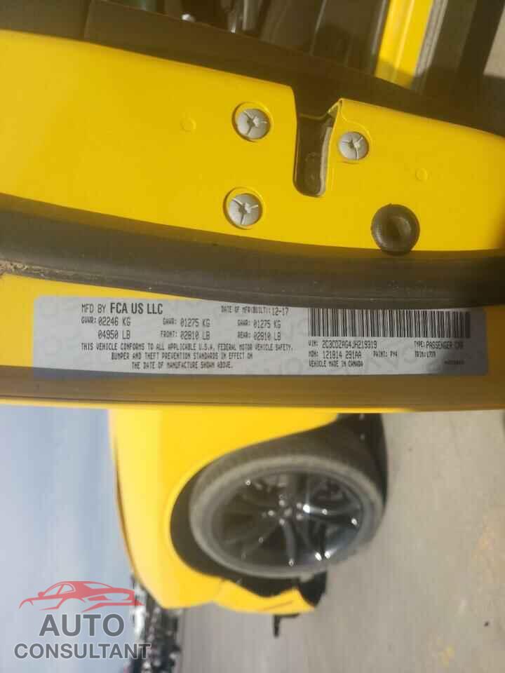 DODGE CHALLENGER 2018 - 2C3CDZAG4JH219319