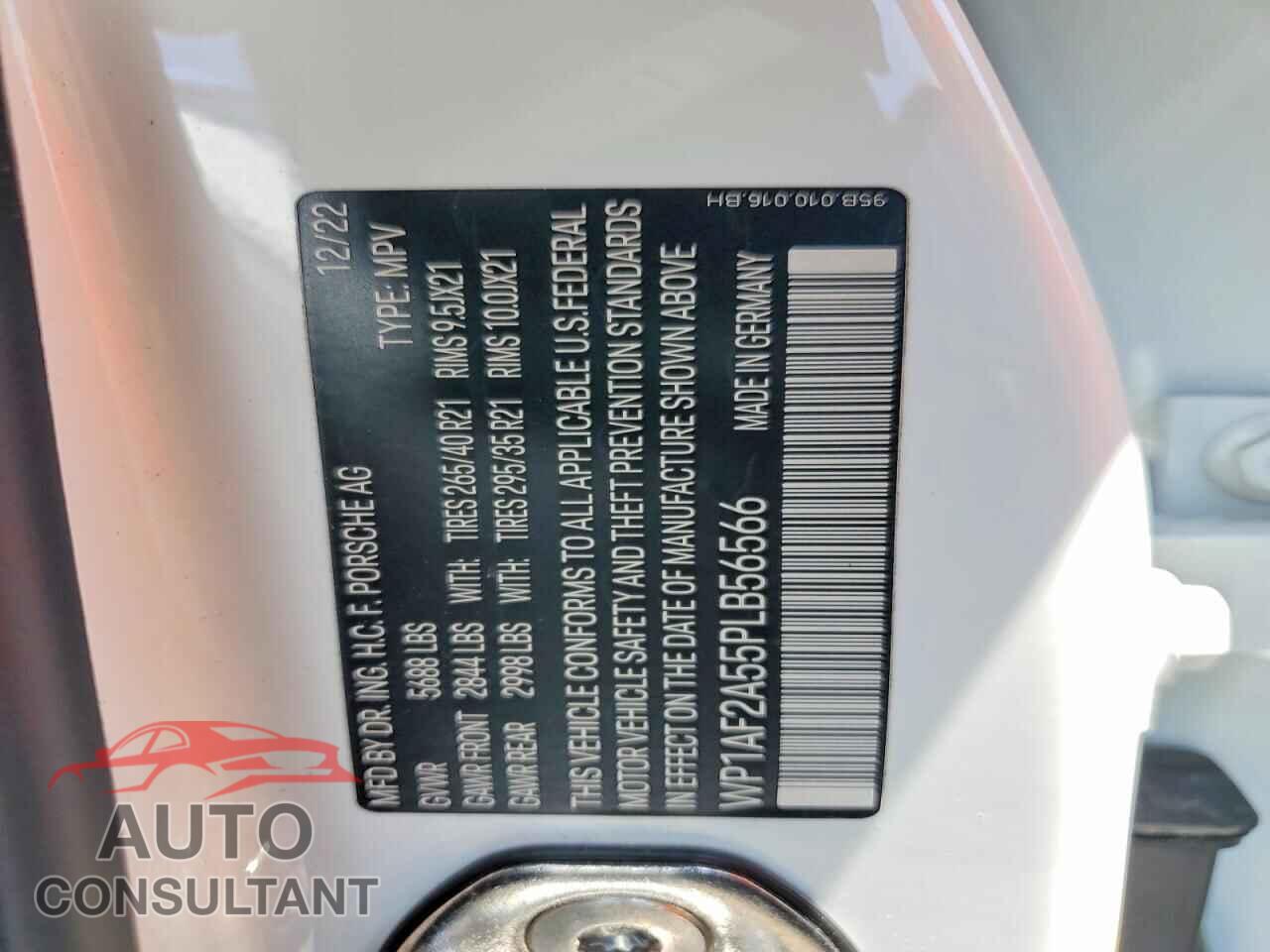 PORSCHE MACAN 2023 - WP1AF2A55PLB56566