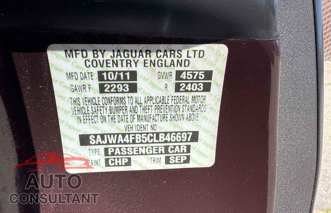 JAGUAR XK 2012 - SAJWA4FB5CLB46697