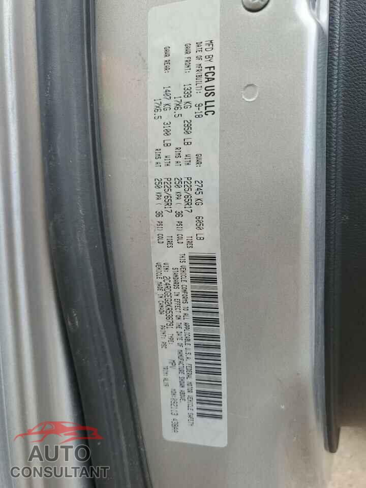 DODGE CARAVAN 2019 - 2C4RDGEG2KR536791