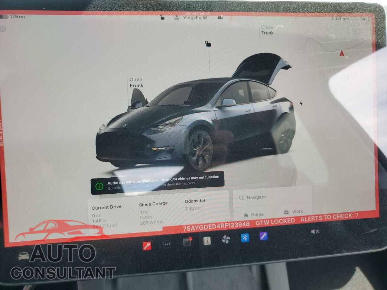 TESLA MODEL Y 2024 - 7SAYGDED4RF123948