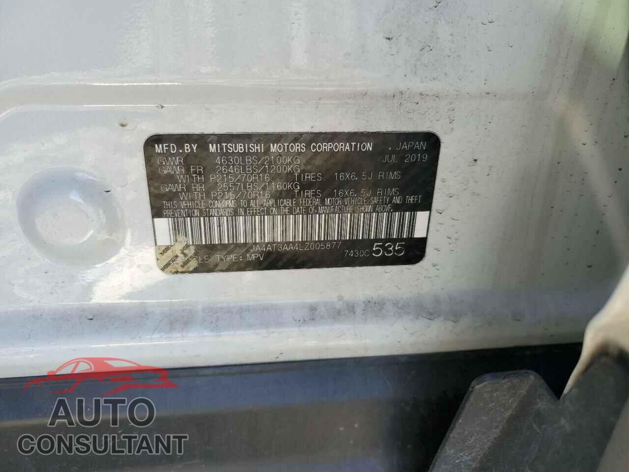 MITSUBISHI ECLIPSE 2020 - JA4AT3AA4LZ005877