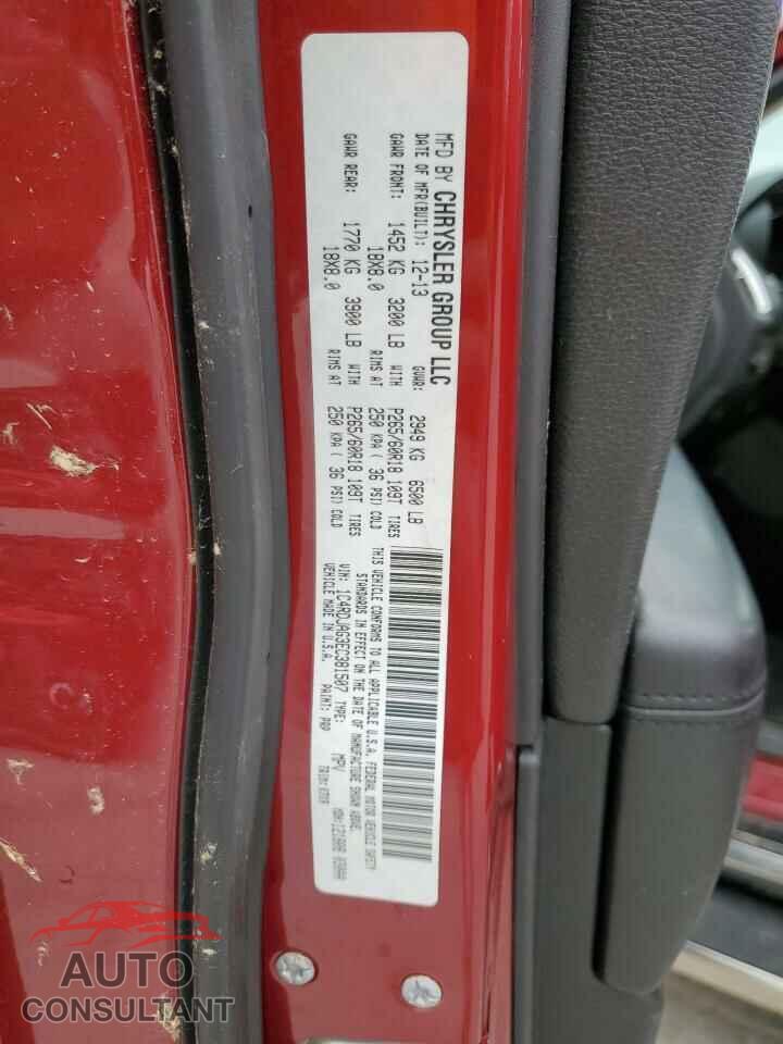 DODGE DURANGO 2014 - 1C4RDJAG3EC381507