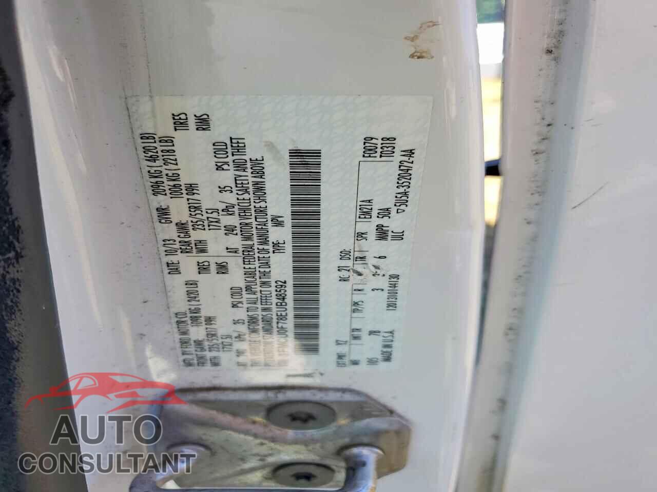 FORD ESCAPE 2014 - 1FMCU0F78EUB48592