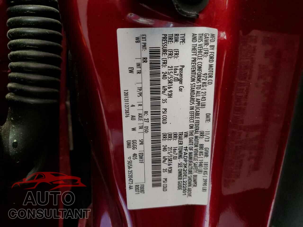 FORD FOCUS 2014 - 1FADP3K20EL222501