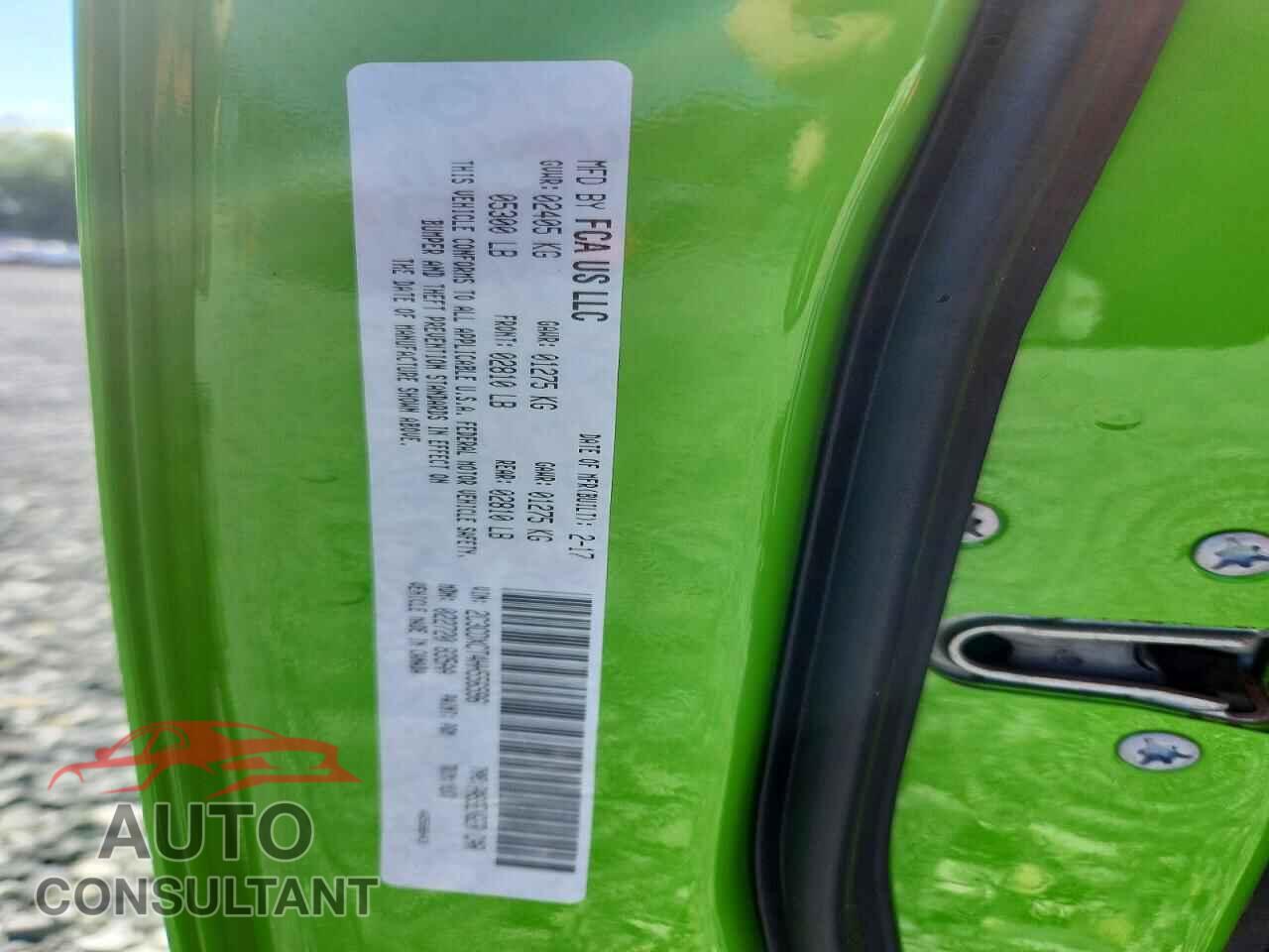 DODGE CHARGER 2017 - 2C3CDXCT4HH556596
