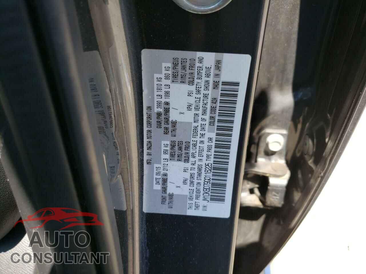 MAZDA CX-3 2016 - JM1DKBD79G0116225