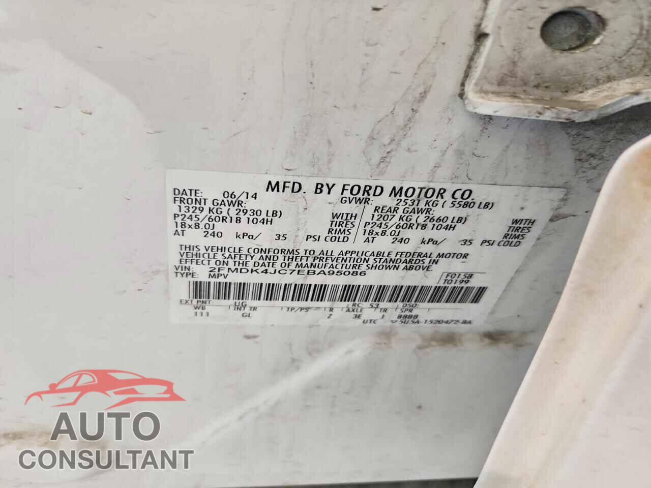 FORD EDGE 2014 - 2FMDK4JC7EBA95086