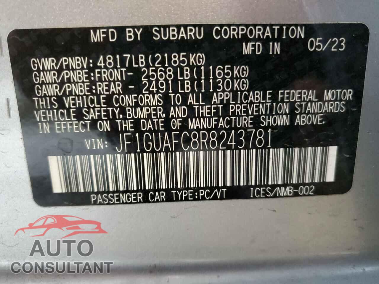 SUBARU IMPREZA 2024 - JF1GUAFC8R8243781