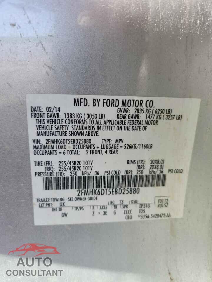 FORD FLEX 2014 - 2FMHK6DT5EBD25880