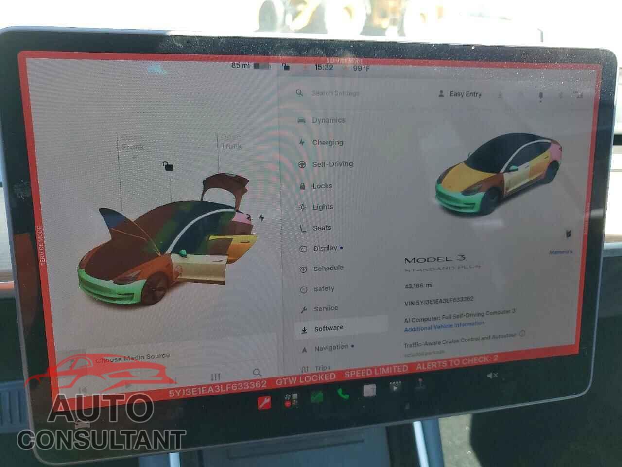 TESLA MODEL 3 2020 - 5YJ3E1EA3LF633362