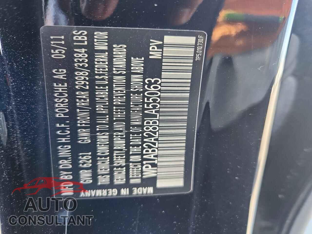 PORSCHE CAYENNE 2011 - WP1AB2A28BLA55063