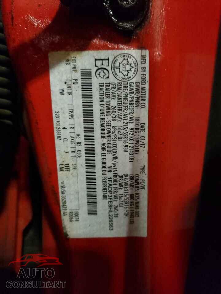 FORD FOCUS 2017 - 1FADP3FE8HL226563