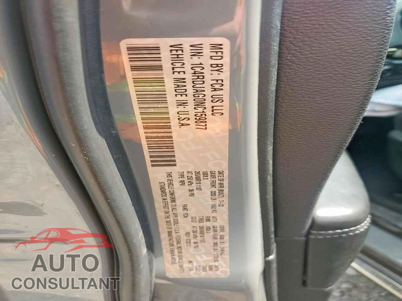 DODGE DURANGO 2022 - 1C4RDJAG0NC159877