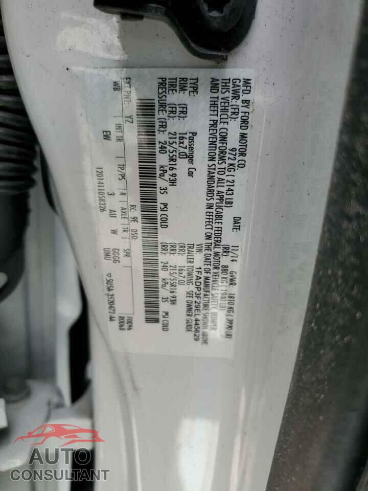 FORD FOCUS 2014 - 1FADP3F29EL445629