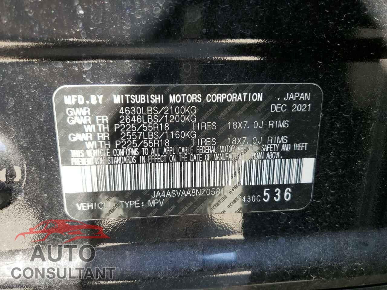 MITSUBISHI ECLIPSE 2022 - JA4ASVAA8NZ058129